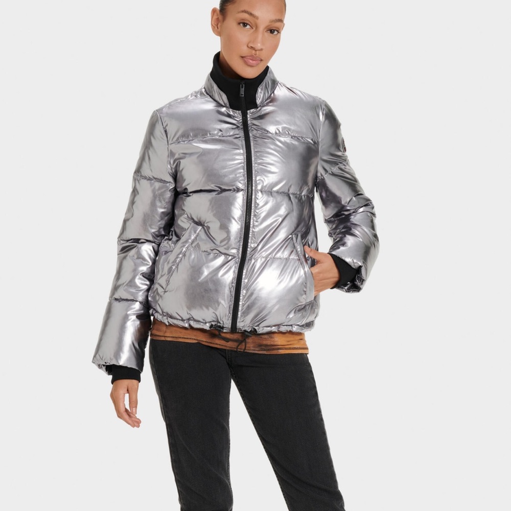 Metallic Puffer Jacket - Picture 4 of 6